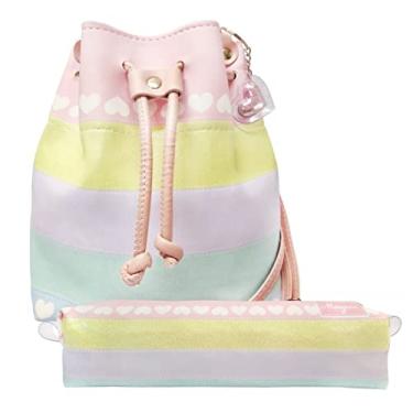 Imagem de Kit Infantil Bolsa e Estojo Colorida Corações, Magicc KI-085