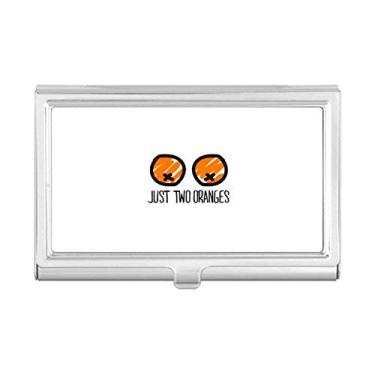 Imagem de Just Oranges desenho divertido laranja porta-cartões de visita caixa carteira de bolso