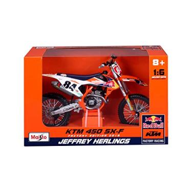 Imagem de Miniatura MOTO KTM SUPERBIKE 450 SX 450 2018 RED BULL 1/6 Maisto, Laranja