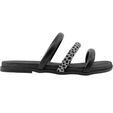 Imagem de Tamanco Rasteira Feminino Casual com Strass Beira Rio 8507.104
