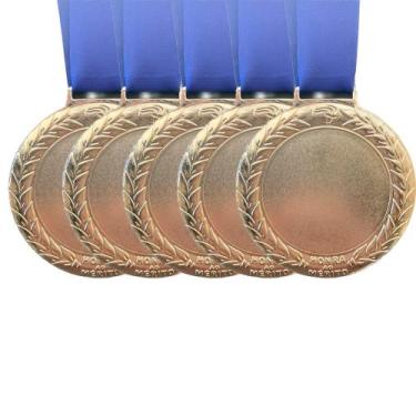 Imagem de Kit 20 Medalhas 6cm Esportivas Ouro Prata Bronze Meio Liso - CRESPAR, 