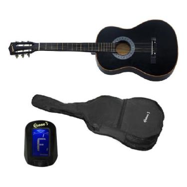 Imagem de Kit violão com Afinador e Capa Queens Preto N2334633