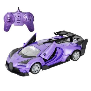 Imagem de Carrinho Com Controle Remoto E Luz Carro Infantil Menina - DM, Roxo