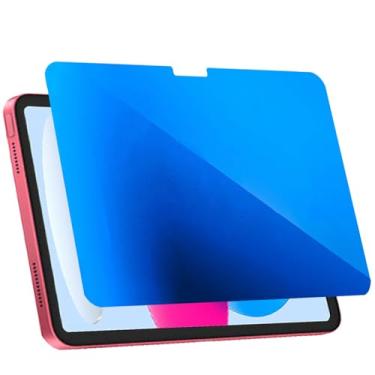 Imagem de BWEDXEZ Película protetora de tela antiluz azul fosco para iPad 2022 10,9 polegadas, antirreflexo, antiespião, película macia para iPad 10ª geração azul
