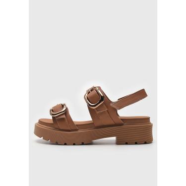 Imagem de Sandália Flatform Vizzano Tratorada Caramelo Vizzano 6499 115 7286 feminino
