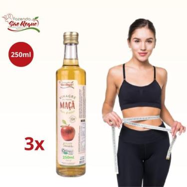 Imagem de 3 Und Vinagre De Maçã Orgânico 4,2% de Acidez - Fazenda São Roque 250m