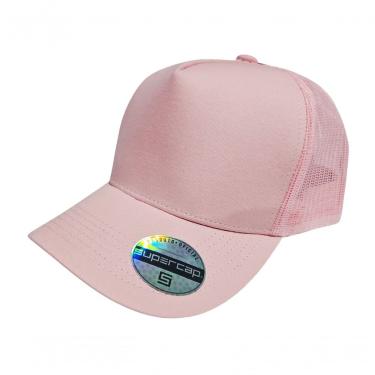 Imagem de Boné Aba Curva Trucker Frente Americana Sarja Supercap 26426 Rosa