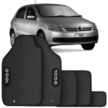 Imagem de Tapete Automotivo Gol - Borracha Pvc Bordado Linha Black - Tapecars