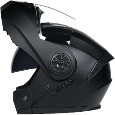 Imagem de Capacete De Motocicleta Flip-up, Capacetes Modulares De Motocicletas Integrais Aprovados Pela Ece Para Adultos Homens Mulheres Com Lente Dupla E Forro Removível, D, L