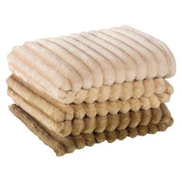 Imagem de Cobertor Queen Luxo 320gr m² Grosso Aveludado Fluffy 2,40m x 2,20m (Gold,Queen)