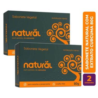 Imagem de Kit c/ 2 Sabonete Vegano Natural com extrato Curcuma 80g - Orgânico Na