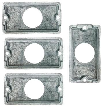 Imagem de 4 Placa Condulete 3/4 Alumínio Sieg Para Tomada Redonda