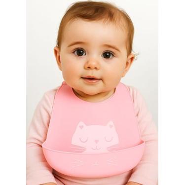 Imagem de Babador De Silicone Bebê Com Pega Migalhas Impermeável - Hipertextil, 