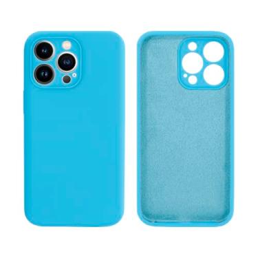 Imagem de Capinha Celular para iPhone 14 Pro Com Proteção de Câmera em Silicone com Interior Aveludado