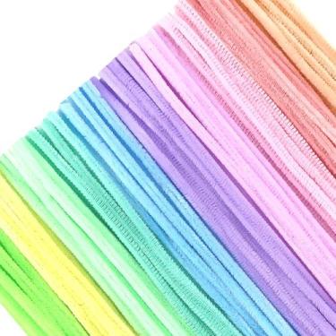 Imagem de Limpadores de cachimbo TOAOB Chenille Stems 6 mm x 30 cm 100 unidades 