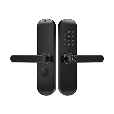 Imagem de Bloqueio de impressão digital de desbloqueio múltiplo WiFi, fechadura inteligente de segurança com fechadura de porta com senha de vida inteligente (cor: Fechadura de porta WiFi) (fechadura de porta