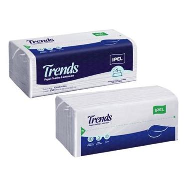 Imagem de Papel Toalha Interfolha 2 Dobras Folha Dupla 250 folhas Ipel Trends