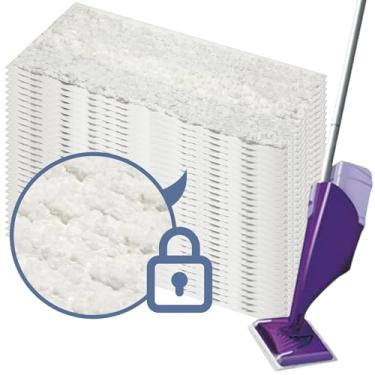 Imagem de 30 refis de esfregão de microfibra compatíveis com Swiffer Wetjet, almofadas de esfregão semidescartáveis resistentes de 28 cm para limpeza a seco e úmido (para uso diário)