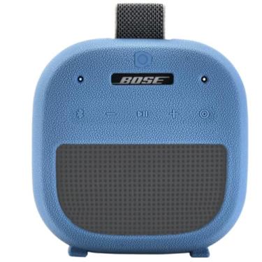 Imagem de Ferbao Capa de silicone para Bose SoundLink Micro 2ª geração, capa protetora para Bose SoundLink Micro 2, com mosquetão (azul)