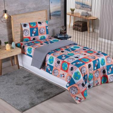 Imagem de Coberdrom Edredom Solteiro Alegria Astronauta - 100% Poliéster