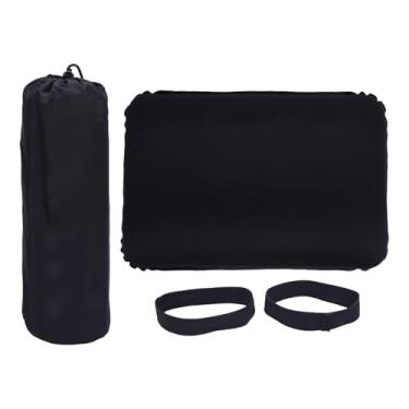 Imagem de Travesseiro de acampamento inflável para viagem, estrutura de válvula de ar de camada dupla, travesseiro de ar inflável automático portátil e ampliado para viagens de acampamento