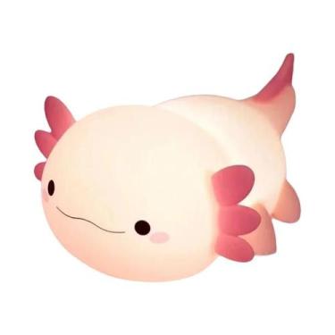 Imagem de Luminária Noturna Axolotl De Silicone Para Berçário, Lâmpada De Mesa R