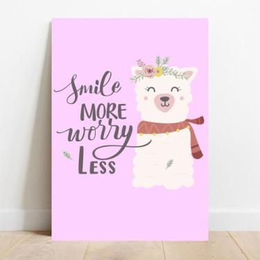 Imagem de Placa Decorativa Smile - TaColado, 30x40cm