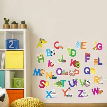 Imagem de Adesivo Destacavel Educativo Alfabeto - TACOLADO PAPEL DE PAREDE