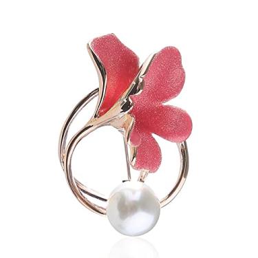 Imagem de jinyi2016SHOP Broche feminino rosa verde flores da sorte broches para mulheres meninas acessórios de roupa joias brancas acessórios de fantasia (cor de metal: rosa)