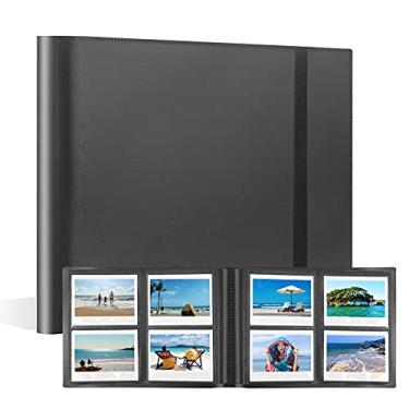 Imagem de Álbum de fotos de 160 bolsos para câmera Fujifilm Instax Wide 300, álbum de fotos Polaroid 600, álbuns para Polaroid Now OneStep2 OneStep+ 600, câmera instantânea Polaroid POP Lab (preta)