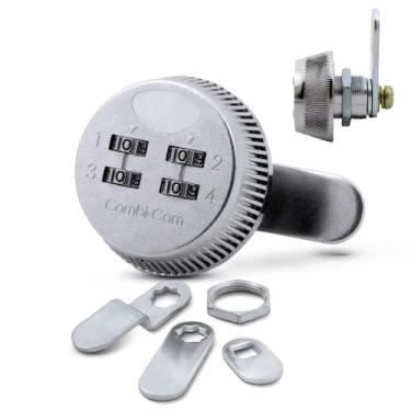 Imagem de Combi-Cam 7803S FJM Security Trava de armário com combinação de 4 dígitos, 1 pacote, cromado