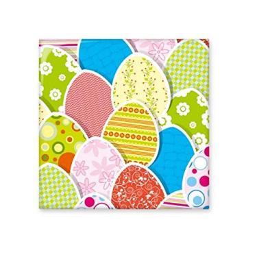 Imagem de Azulejo de cerâmica brilhante de cultivo de ovos coloridos para festivais de Páscoa