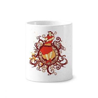 Imagem de Suporte de caneta com ilustração de espada Samurai vermelho japonês, caneca, suporte de cerâmica, porta-lápis