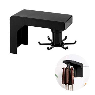 Imagem de Porta Utensilios Cozinha Parede Talheres Suporte Giratorio Gancho Multiuso Expansivel Adesivo