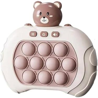 Imagem de Pop It Eletrônico Anti-Stress: Brinquedo Bolhas Relaxantes e Divertidas para Crianças e Adultos Fidget Toy Sensorial. Urso Marron