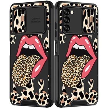 Imagem de Goocrux Capa para Samsung Galaxy A03S para mulheres meninas capa de telefone com estampa de oncinha fofa lábios de leopardo design animal estética feminina com capa de câmera deslizante capas de moda exclusivas para Galaxy A03S 5G 6,5"