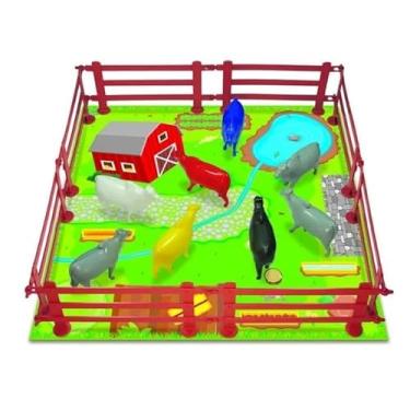 Imagem de Kit Fazendinha Brinquedo Infantil Completa C/Cerca 17 Peças