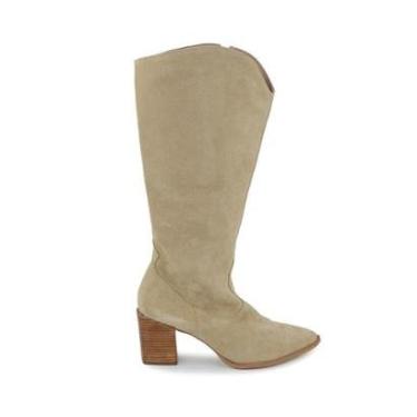 Imagem de Bota Feminina Lugo Western Cano Longo Bege - 2321.0756-Feminino