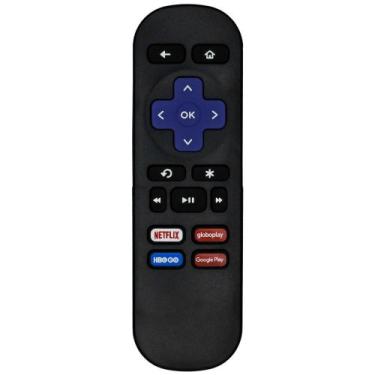 Imagem de Controle Remoto Compatível com TV Aoc Roku Streaming Hbo Netflix - Lel