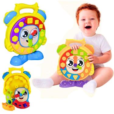 Imagem de Relógio Didático Com Peças De Encaixar Brinquedo Infantil
