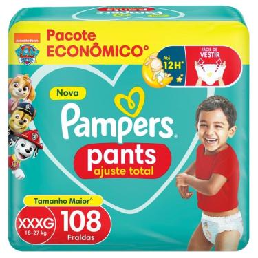 Imagem de Fralda Pampers Pants Ajuste Total Topíssima XXXG com 108un
