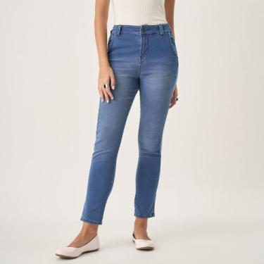 Imagem de Calça Jeans Capri Cintura Alta e Fenda - Bloom, Jeans, 38