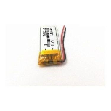 Imagem de Bateria 3,7v 110 Mah 3mm X 12mm X 30mm  C/2 Fios - bgb