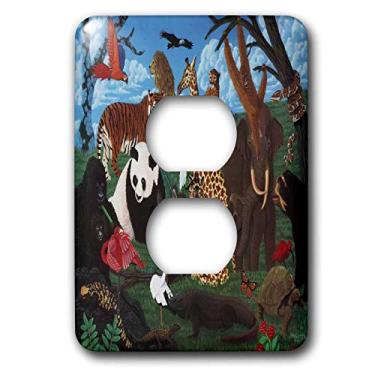 Imagem de 3dRose Tampa de tomada de 2 tomadas para animais zoológicos lsp_3214_6