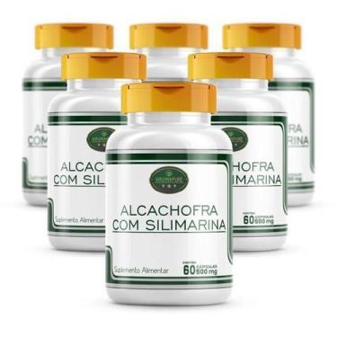 Imagem de Alcachofra E Silimarina 360 Cápsulas 500Mg 6 Potes - Suplemenpure