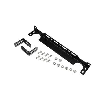 Imagem de INFINAUTO Kit universal de suporte de montagem do refrigerador de óleo de liga de alumínio de 330 mm Kit adaptador do radiador do refrigerador de óleo do motor Kit de suporte do refrigerador de óleo