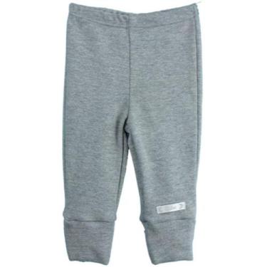 Imagem de Calça Bebê Básica Lisa com Pé Reversível Algodão Egípcio - Bibe, Cinza
