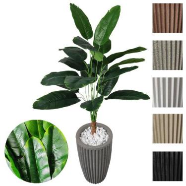 Imagem de Bananeira Ornamental Planta Artificial com Vaso Decoração - Flor de Me