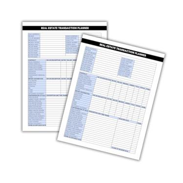 Imagem de Informações sobre data de fechamento de clientes de registro de rastreamento imobiliário | 75pk 21,6 x 28 cm Feedback do corretor de imóveis Open House Leads Formulário de contrato de admissão Kit