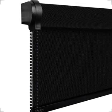 Imagem de Cortina Persiana Rolo Tela Solar 1% 1,45 (lar) X2,20 (alt) (Preto)